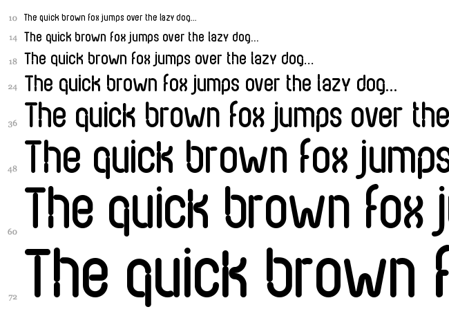 Nexus FPS font waterfall
